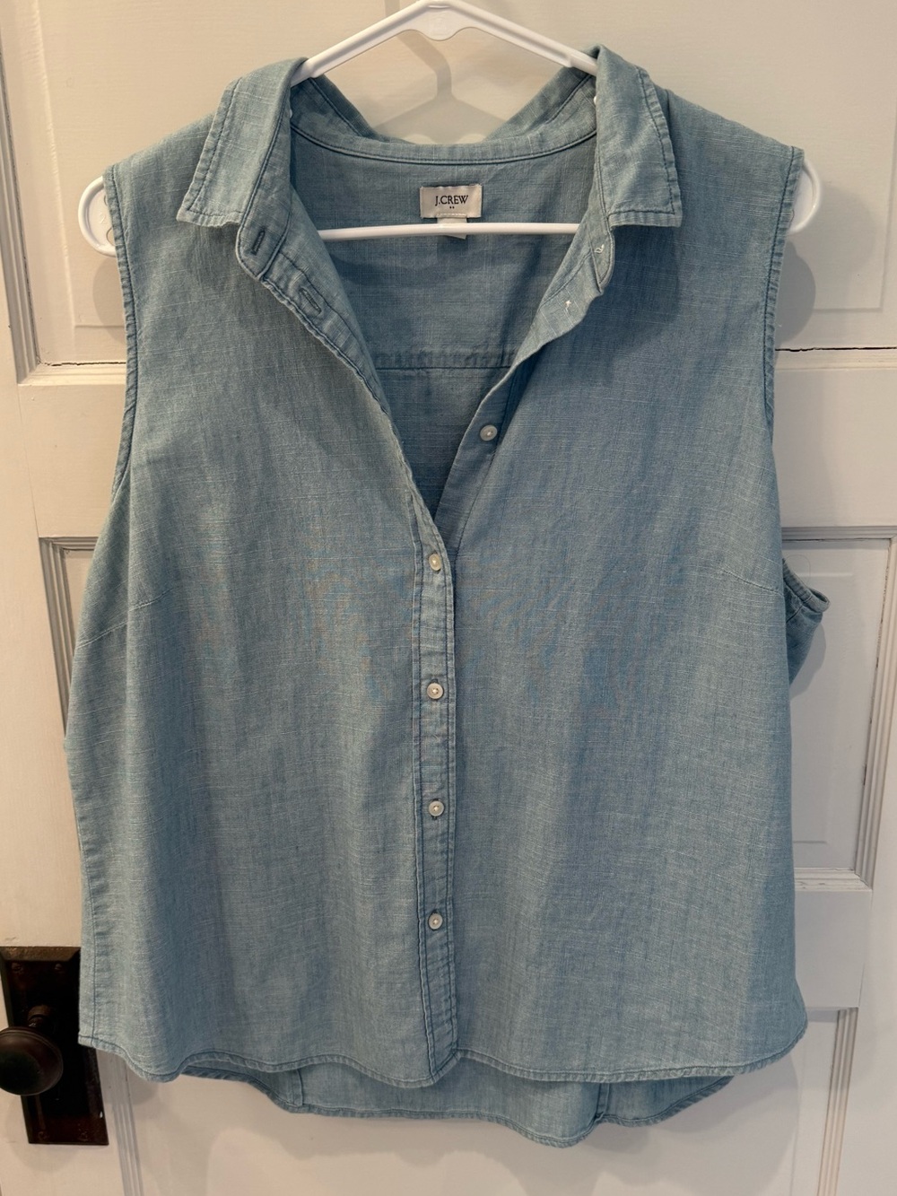 J.Crew Chambray Linen Button-Up Shirt